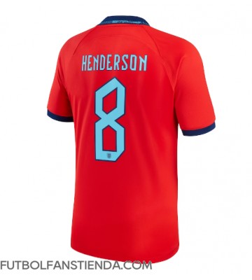 Inglaterra Jordan Henderson #8 Segunda Equipación Mundial 2022 Manga Corta